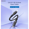 CA107 1.2M Nylon Braided Cable Good Anti-Stretch And Bending Resist Type-C to Lightning Data Cable