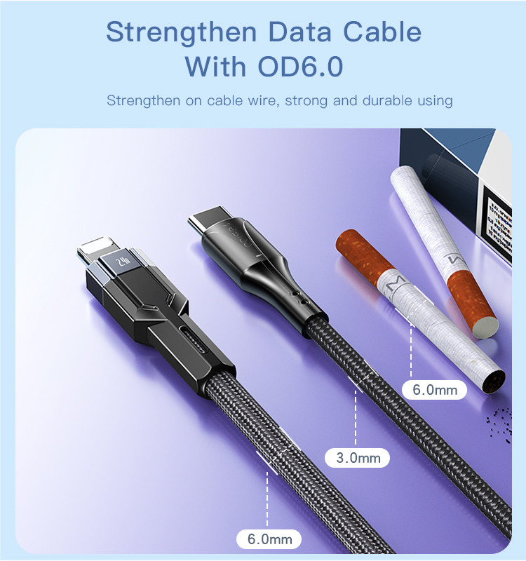 CA107 Type-C To Lightning Data Cable Details
