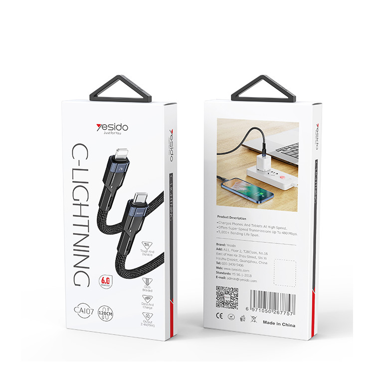 CA107 Type-C To Lightning Data Cable packaging