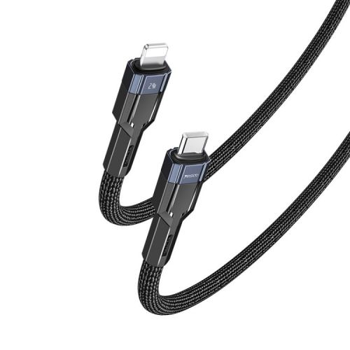 CA107 1.2M Nylon Braided Cable Good Anti-Stretch And Bending Resist Type-C to Lightning Data Cable