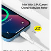 CA105 1.2M 18W Fast Charging USB to Lighting Type-C Micro Data Cable With Charging And Data Transmit