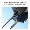 CA104 1.2M USB to Lighting Data Cable | USB to Type-C Nylon Braided 2.4A Fast Charging Data Cable