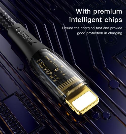 CA104 1.2M USB to Lighting Data Cable | USB to Type-C Nylon Braided 2.4A Fast Charging Data Cable