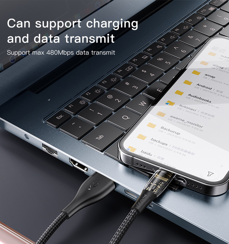 CA104 USB To Type-C/Lightning Data Cable Details