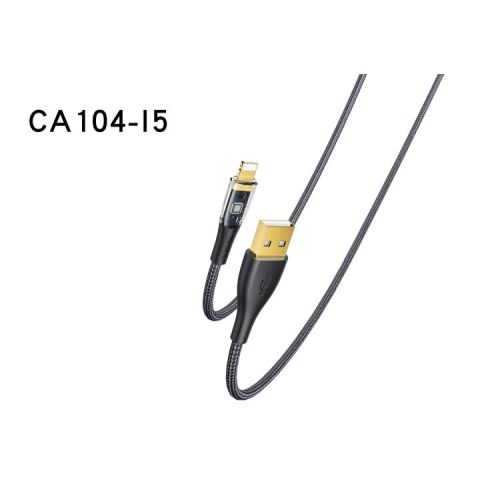 CA104 1.2M USB to Lighting Data Cable | USB to Type-C Nylon Braided 2.4A Fast Charging Data Cable