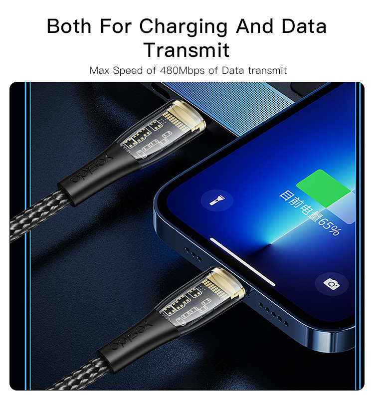 CA102 Type-C To Lightning 20W Fast Charging Data Cable Details