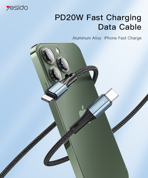 CA95 1.2m Fast Charging Type-C To Lightning Data Cable Fast Charging 3A For Mobile Phone