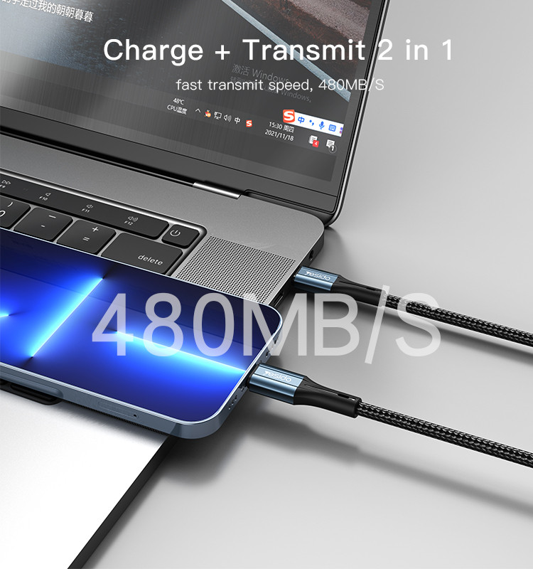 CA95 Type-C To Lightning Data Cable Details