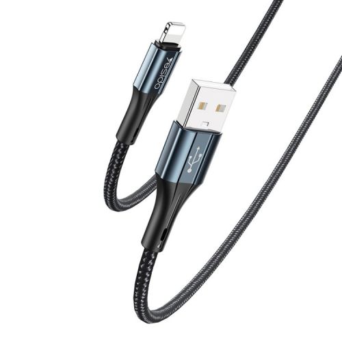 CA94 2 Meters Fast Charging Data Cable USB to Lighting/Type-C/Micro Cotton Braided Cable