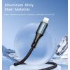 CA93 1.2 Meters 18W Nylon Cotton Braided Fast Charging Data Cable USB to Lighting/Type-C/Micro