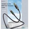 CA85 Zinc Alloy 5A Super Fast Charging USB Data Cable USB To Type-C Data Cable