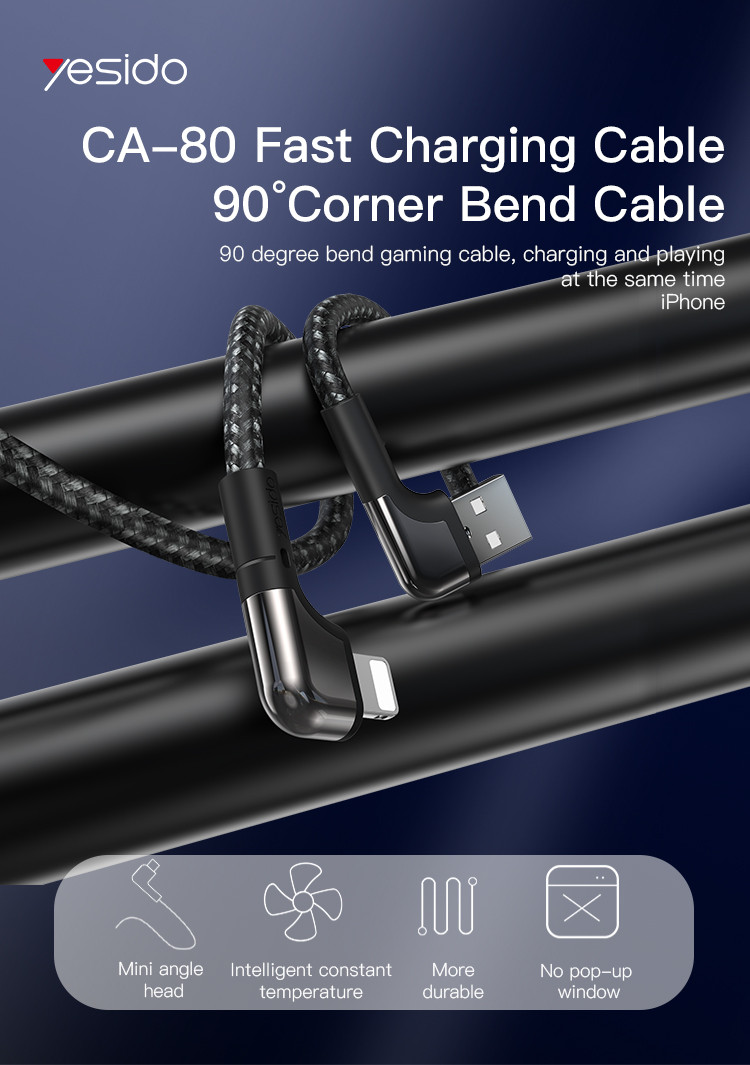 CA80 USB To Lightning/Type-C/ Micro Data Cable