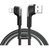 CA80 1.2M 90 degree bend Fast Charging Usb Nylon Braided USB To Lightning/Type-C/ Micro Data Cable