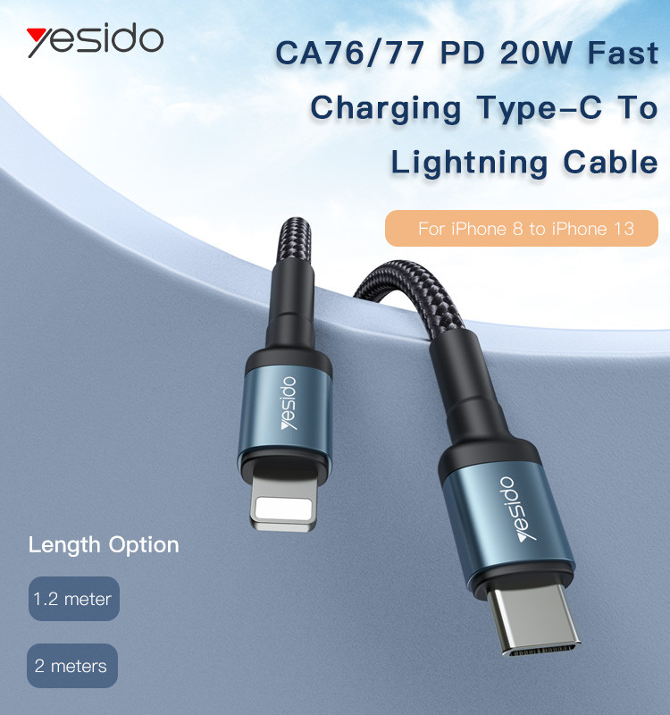 CA77 Type-C To Lightning Data Cable