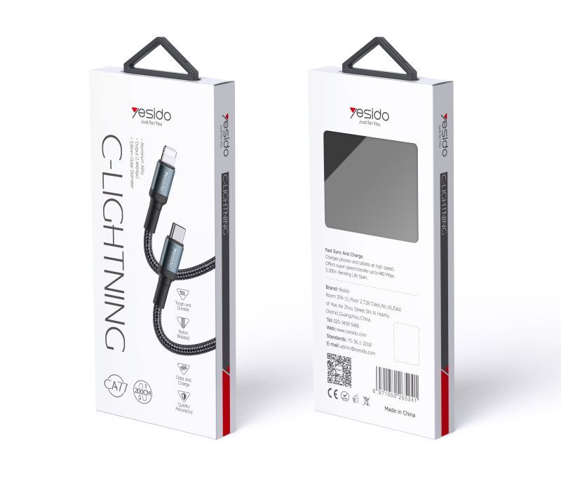 CA77 Type-C To Lightning Data Cable Packaging