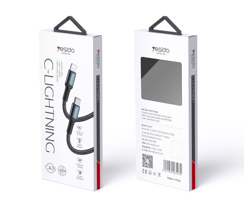 CA76 Type-C To Lightning Data Cable Packaging