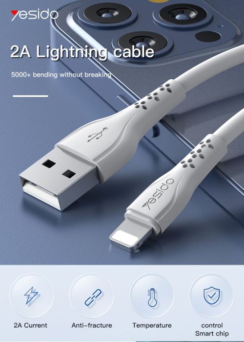 CA71 1M Pvc Super Fast Charging Cable |18W 3A Pd Usb To Type-C/Lightning/Micro Phone Data Cable