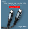CA67 2Meter PD 60W Fast Charging Type-C to Type-C Nylon Phone Laptop Using Data Cable