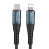 CA65 2 meter PD 12W Nylon Braided Aluminum Alloy 2A Type-C To Lightning Data Cable For iPhone