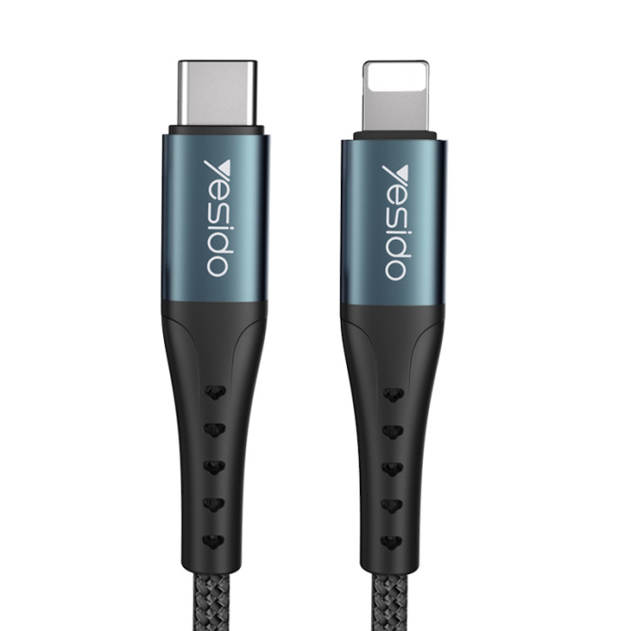 CA65 2 meter PD 12W Nylon Braided Aluminum Alloy 2A Type-C To Lightning Data Cable For iPhone