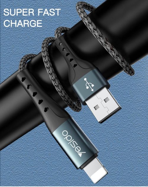 CA62 1.2m Aluminum Alloy Nylon Braided Fast Charging Data Cable |USB To Lightning/Micro/Type-C Cable