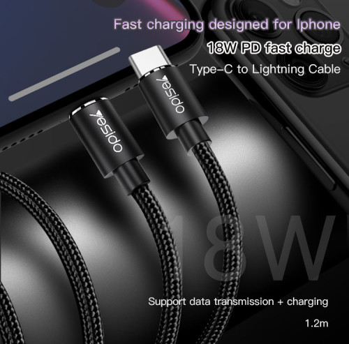 CA56 18W Pd Charging Mobile Phone Cable Type-C To Lightning Fast Charge Data Cable For Iphone