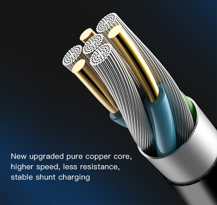 CA41 3 IN 1 USB To Lightning Micro Type-C Data Cable Details