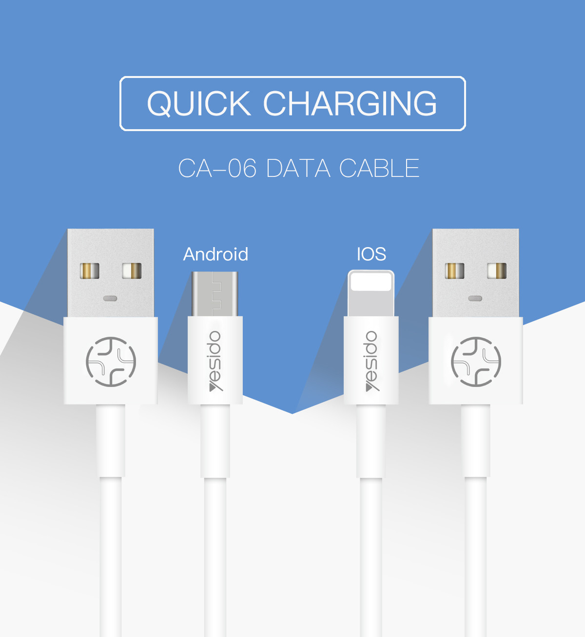 CA22 USB To Lightning/Micro/Type-C Data Cable