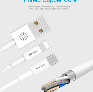 CA22 Best Price 2A Mobile Phone Charger USB To Type-C/Lightning/Micro Sync Data Cable