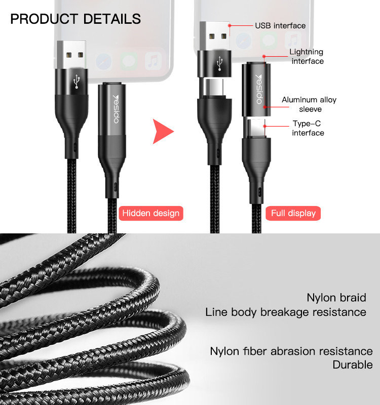 CA59 4 IN 1 Fast Charging Data Cable Details
