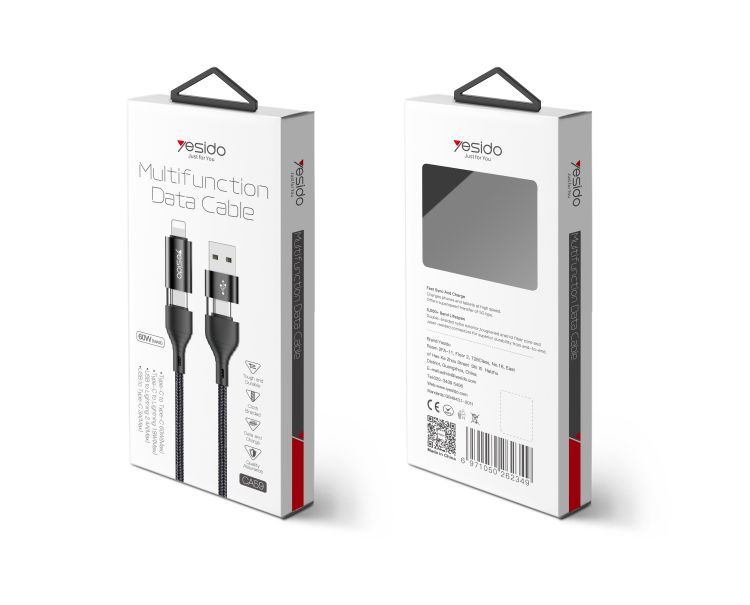 CA59 4 IN 1 Fast Charging Data Cable Packaging