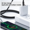 CA55 Type-C To Type-C Nylon Braided Phone Charger Cable 45W 3A Fast Charging Mobile Data Cable
