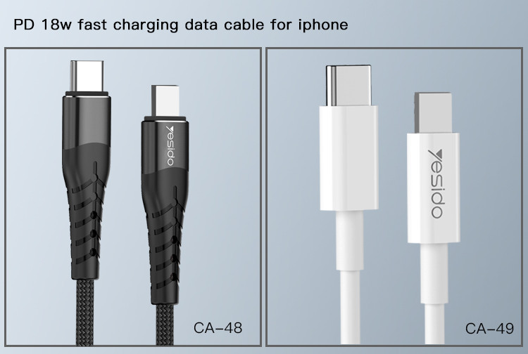 CA48 Type-C To Lightning Data Cable Details
