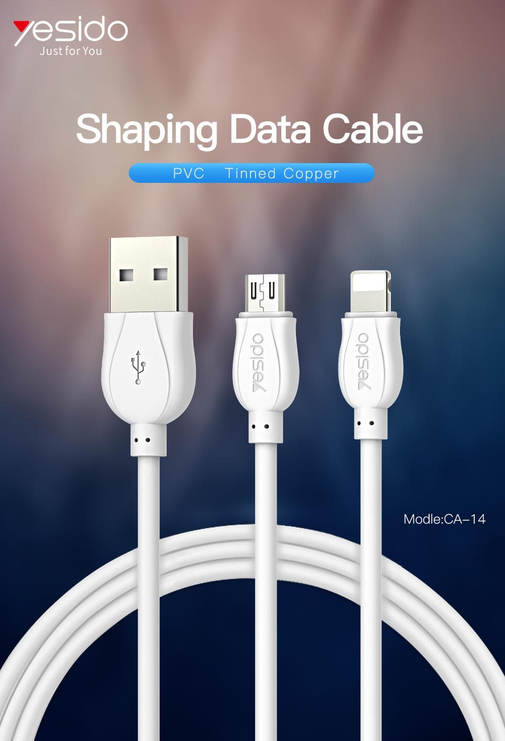 CA14 USB To Micro/Lightning Data Cable