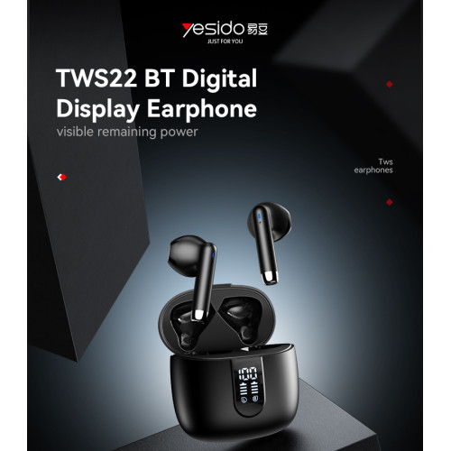 TWS22 Sport Earbud Touch Control Wireless Earbud LED Digital Display Bluetooth 5.3 Headphones