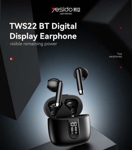 TWS22 Sport Earbud Touch Control Wireless Earbud LED Digital Display Bluetooth 5.3 Headphones