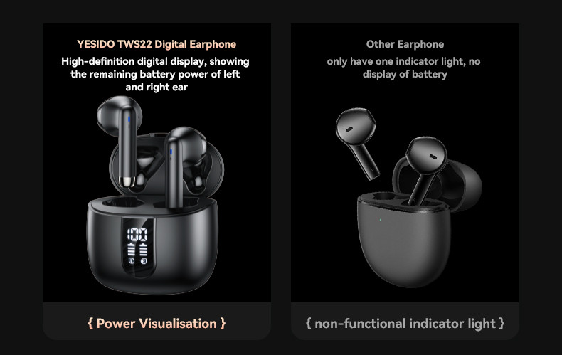 TWS22 TWS BT Digital Display Earphone Details