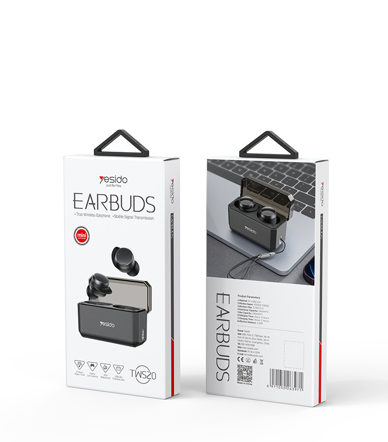 TWS20 TWS True Wireless Earphone Packaging