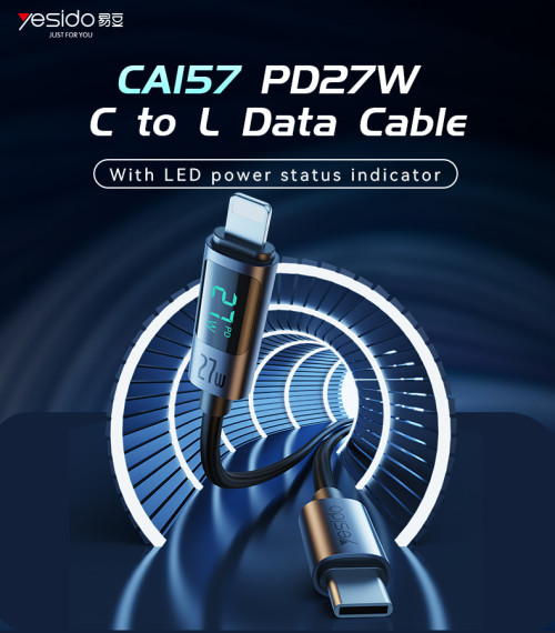 CA157 1.2Meter LED Indicator Nylon braided Cable Type-C To Lightning Fast Charge Data Cable