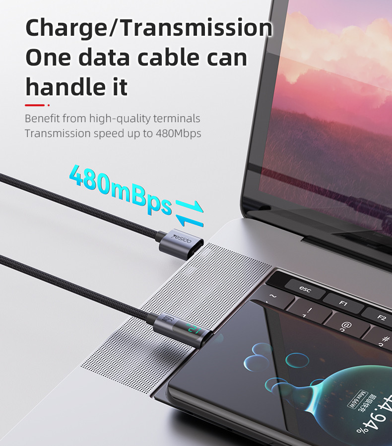 CA122C 66W USB To Type-C Data Cable Details