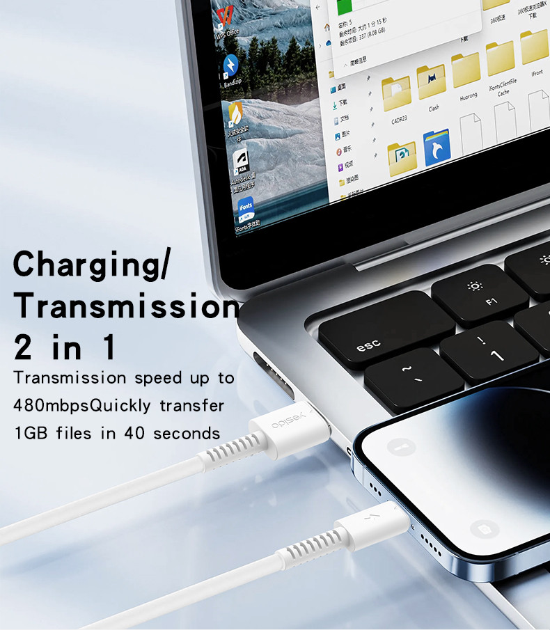 CA120 USB To Type-C/Lightning/Micro Data Cable Details