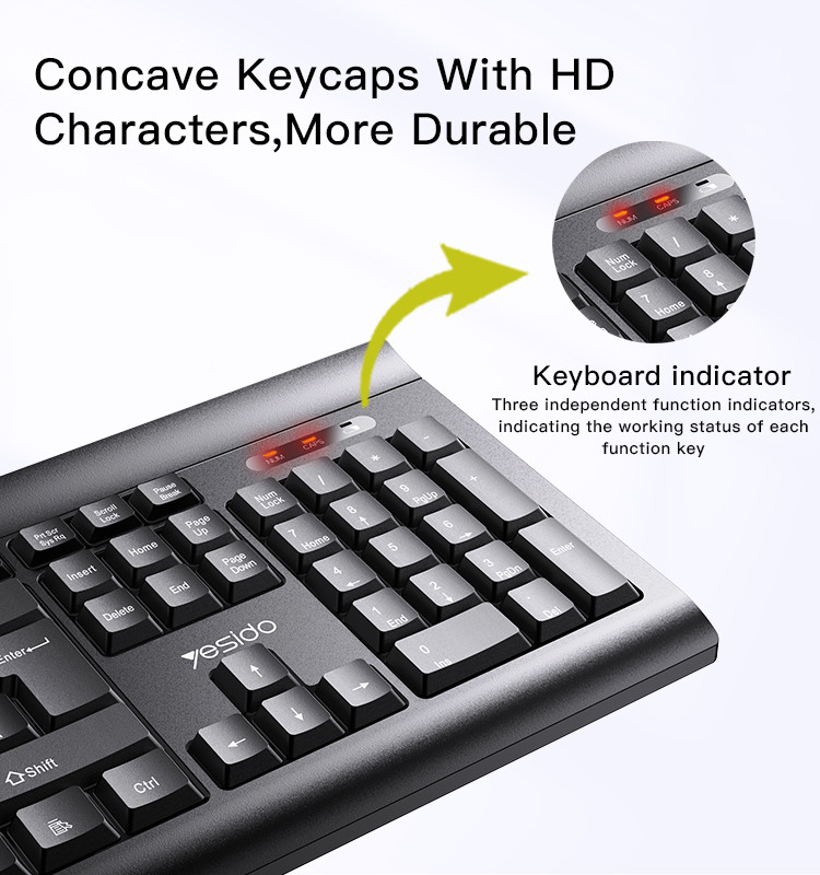 KB12 2.4G Wireless Keyboard & Mouse Set Details