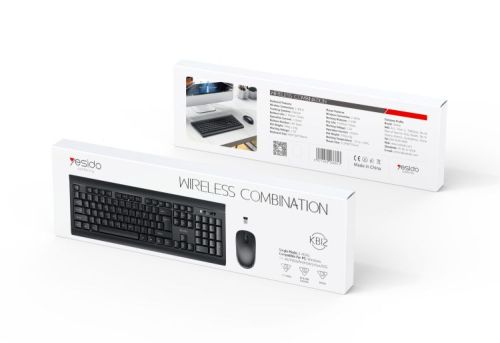 KB12 Customizable Wireless Keyboard And Mouse set Ergonomics Smart Chip Mute Keyboard Mouse Combo