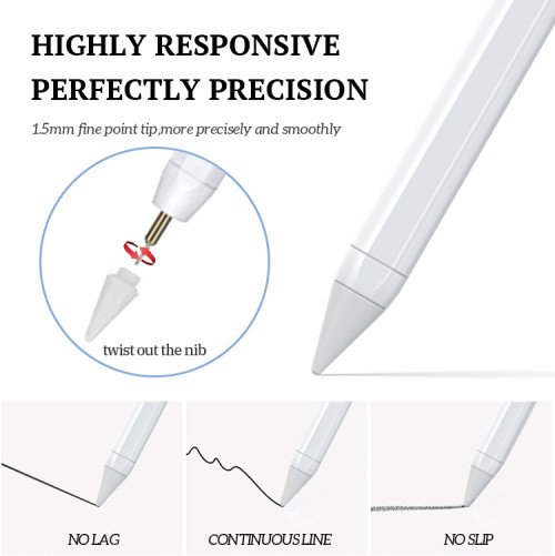 ST06 Metal Digital Active Smart Touch Screen Drawing Stylus Pen For iPad