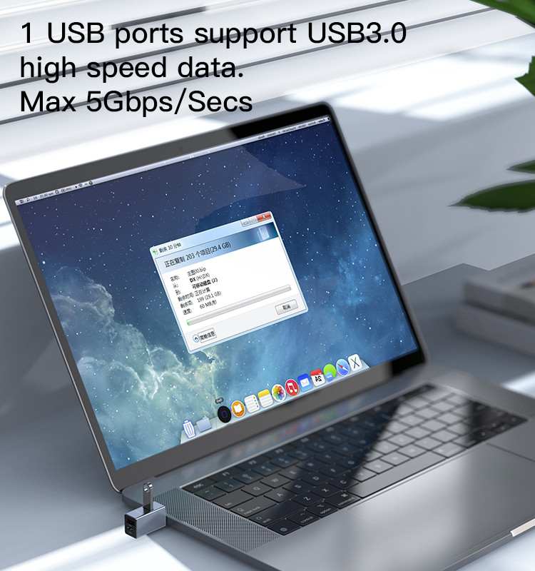 HB14 3 in 1 USB to 3 USB Hub Adapter Details