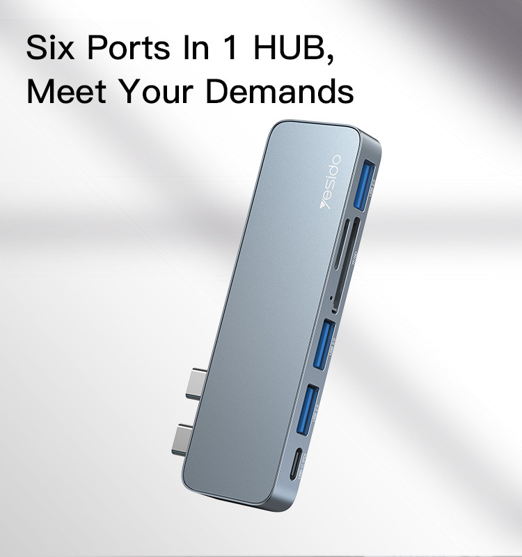 HB10 6 in 1 USB Hub Adapter Details