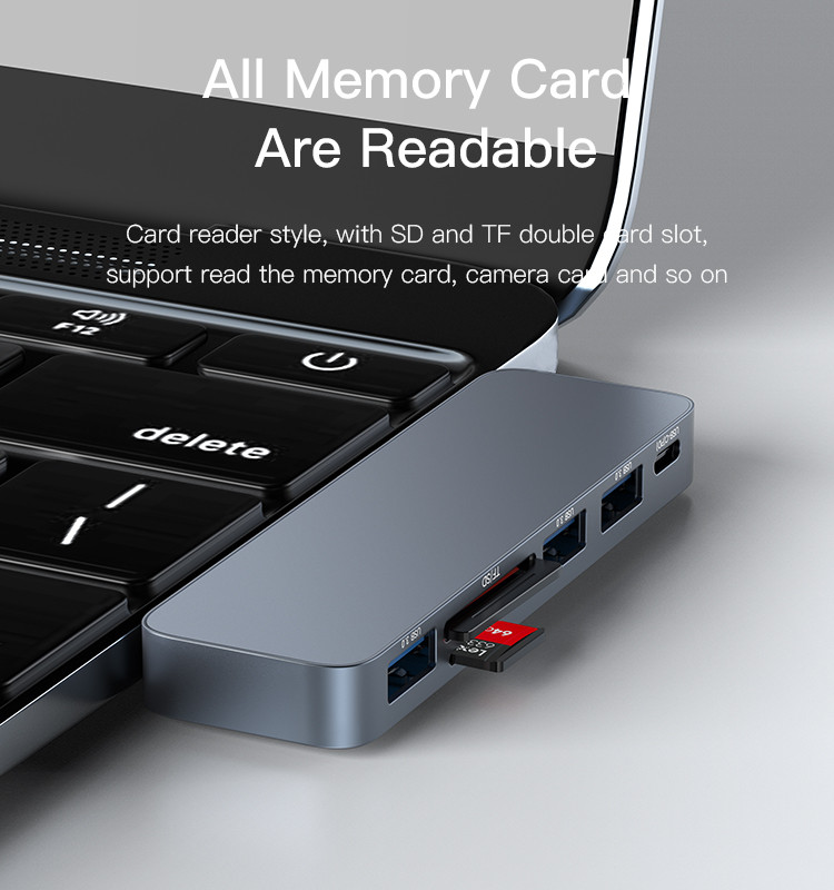 HB10 6 in 1 USB Hub Adapter Details