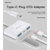GS17 3 In 1 Type C Otg Adapter Connector Usb Fast Charger Splitter Female To Male Converter Cable