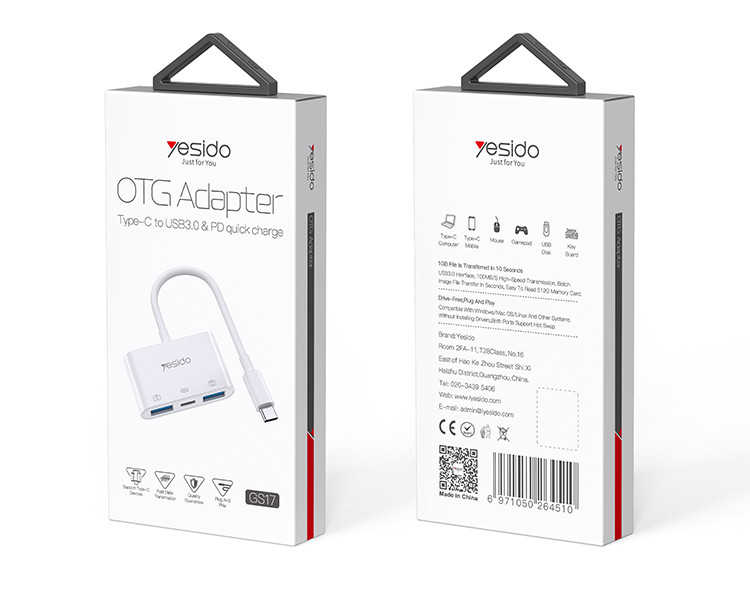 Yesido GS17 Type-C OTG Packaging