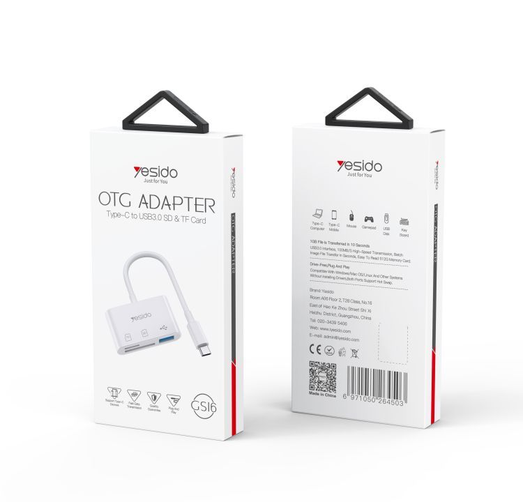 Yesido GS16 Type-C OTG Adapter Packaging